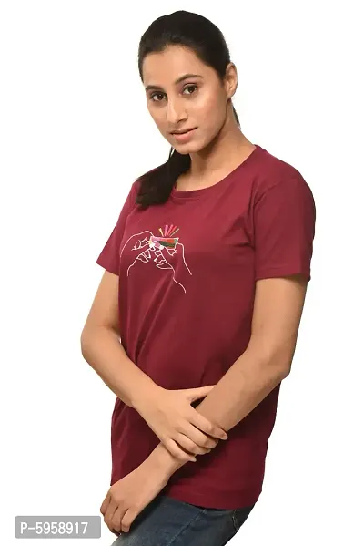 Women's Rolling Hand Embroidery Cuffed Aesthetic Clothes Short Sleeve Casual Tees for Girls-thumb2