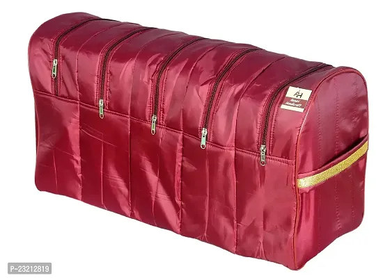 Ansari Handicraft Maroon 5 Layer Shoe Bag Storage Bag Travelling Bag-thumb3