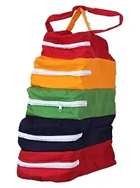 ANAZONKART (TM) Multi uses 5-Tier Hanging Parachuete Fabrics Shoe Bag Organizer, Cover, Protector, Travelling Bag Multicolour Pack of 1 Piece-thumb2