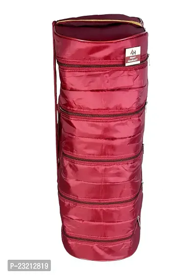 Ansari Handicraft Maroon 5 Layer Shoe Bag Storage Bag Travelling Bag-thumb4