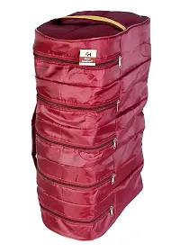 Ansari Handicraft Shoe Bag 5 Layer Parachute(Maroon)-thumb1