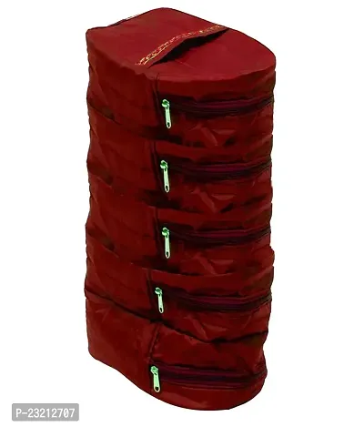 ANAZONKART(TM) Shoe Cover, 5 Pocket Sleeper Sandals Shoes Cover,Travelling Kit,Hanging Shoe kit, Shoe Bag Maroon Pack of 1 pc-thumb0