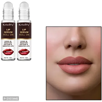 brown Natural Pink Lip Serum Oil For Lip Shine, Glossy, Soft With Moisturizer (10 ml) (pack of 2)-thumb0