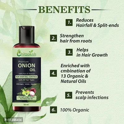 Onion Oil Anti Hair Loss And Hair Growth Oil With Pure Argan, Black Seed Oil - Growth 50 Ml-thumb2