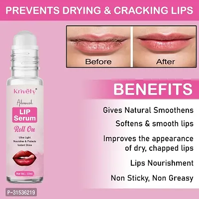 Krivety Lip Serum With Roll On For Visibly Plump  Supple Lips (10ml)-thumb2