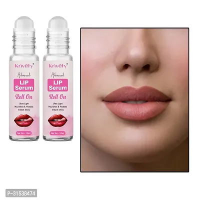 Krivety Lip Serum With Roll On For Visibly Plump  Supple Lips (10ml) (pack of 2)-thumb0