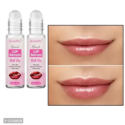 Krivety Lip Serum With Roll On For Visibly Plump  Supple Lips (10ml) - (pack of 2)-thumb0