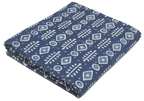 Cotton Quilt Girls' Dressmaking Sewing Fabric Block Print Fabric 100% Cotton Fabric,by The Yard Natural Indigo Blue CDHIF#108-thumb2