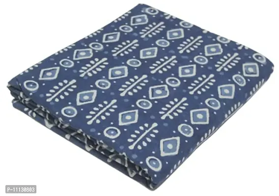 Cotton Quilt Girls' Dressmaking Sewing Fabric Block Print Fabric 100% Cotton Fabric,by The Yard Natural Indigo Blue CDHIF#108-thumb3