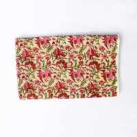 Cotton Quilt Floral Printed Dress Making Fabric Block Print Soft Cotton Fabric (Red, Pink, Green, 20 Meter)?Unstitched Voile Cotton Fabric Bagru Jaipuri Print Fabric Multi Color CDHBF#161-thumb2