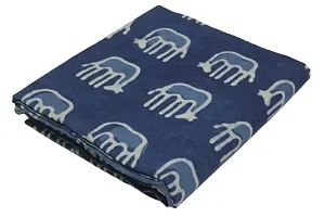 Cotton Quilt Women?s by The Yard Animal Hand Block Print Fabric,Dressmaking Sewing FabricIndigo Blue CDHIF#106-thumb2