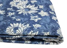 Cotton Quilt Women?s Clothing Fabric Indigo Blue Hand Block Printed Fabric,by The Yard Natural Vegetable Blue CDHIF#89-thumb4