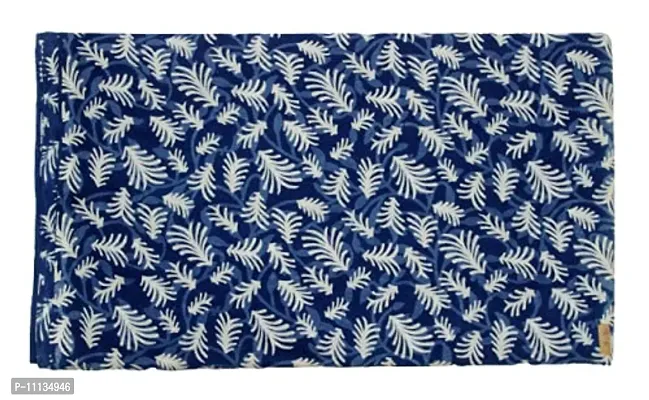 Cotton Quilt Juniors by The Yard Hand Block Print Fabric,by The Yard eco Friendly Indigo Blue CDHIF#98-thumb2