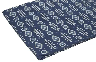 Cotton Quilt Girls' Dressmaking Sewing Fabric Block Print Fabric 100% Cotton Fabric,by The Yard Natural Indigo Blue CDHIF#108-thumb4