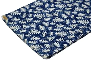 Cotton Quilt Juniors by The Yard Hand Block Print Fabric,by The Yard eco Friendly Indigo Blue CDHIF#98-thumb3