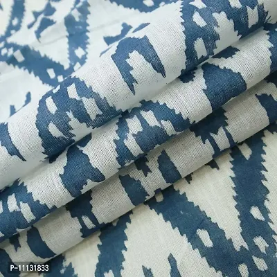 COTTON QUILT Unstitched Pure Voile Cotton Fabric Sanganeri Fabric Natural Vegetable Color (15m) CQHBF#1124-15m-thumb4