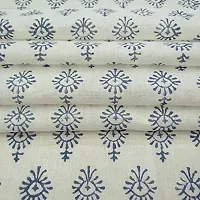 COTTON QUILT Voile Cotton Floral Jaipuri Hand Block Printed Fabric to Give Shape/Size Floral Print Fabric Running Jaipuri Hand Block Printed Women Dress Material (2.5m) CDHBF#200-2.5m-thumb2