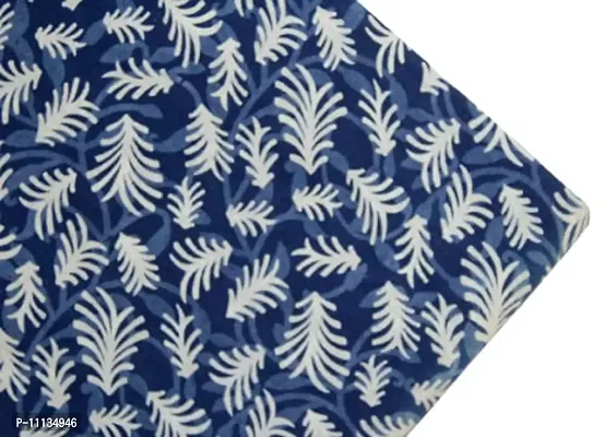 Cotton Quilt Juniors by The Yard Hand Block Print Fabric,by The Yard eco Friendly Indigo Blue CDHIF#98