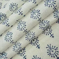 COTTON QUILT Voile Cotton Floral Jaipuri Hand Block Printed Fabric to Give Shape/Size Floral Print Fabric Running Jaipuri Hand Block Printed Women Dress Material (2.5m) CDHBF#200-2.5m-thumb1