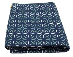 Cotton Quilt Home Decor Indian Fabric Handmade Dabu Print Soft Cotton Fabric,by The Yard eco Friendly Indigo Blue CDHIF#85-thumb2