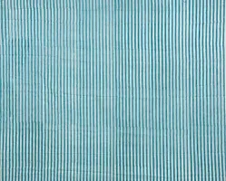 COTTON QUILT Sanganeri Bagru Block Print 100% | Shirt Fabric, Cloth Making Sewing | Hand Made Striped | Light Weight Cotton Fabric (1.5M, Blue x White)-thumb3