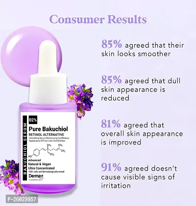 Derma+ Cure 2% Bakuchiol Face Serum | Anti Aging Reduce Fine Line Anti Wrinkle | Smoothing | Purely Natural  Vegan | Hyaluronic Acid + Niacinamide + Collagen Booster |30ml-thumb3