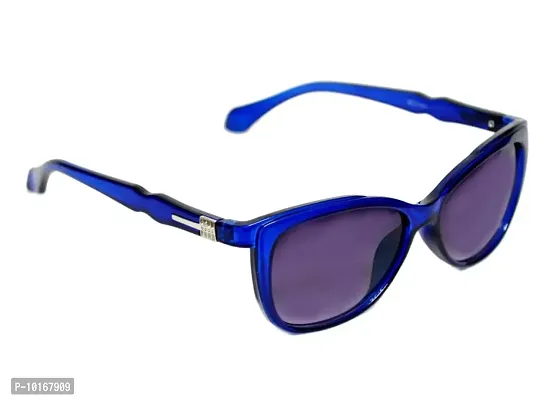 UZAK? U V Protected Cat Eye Sunglasses For Women & Girls (BLUE)-thumb0