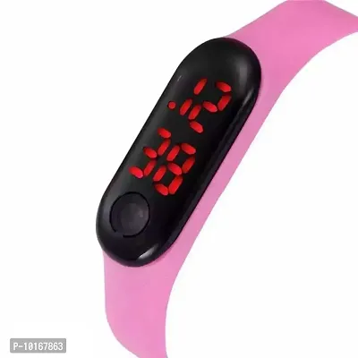 Digital Display Wrist Watch for Boys & Girls (Pack of 2) (Green & Pink)-thumb4