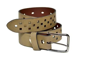 Men Belt & Women Belt Combo , Set For Couple , Gift Hamper For Anniversary and other Ocassion (Light Brown)-thumb1