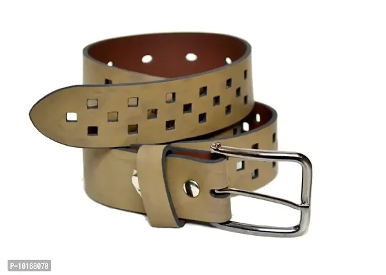 Men Belt & Women Belt Combo , Set For Couple , Gift Hamper For Anniversary and other Ocassion (Light Brown)-thumb2