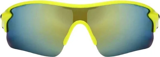 U V Protected Sports Sunglasses/Cricket Sunglasses/ Riding Sunglasses/Cycling Sunglasses (YELLOW)-thumb1