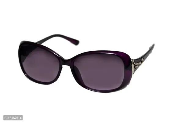 UZAK?U V Protected Oval Sunglasses For Women & Girls (Color Variants Available | Medium) (PURPLE)-thumb3