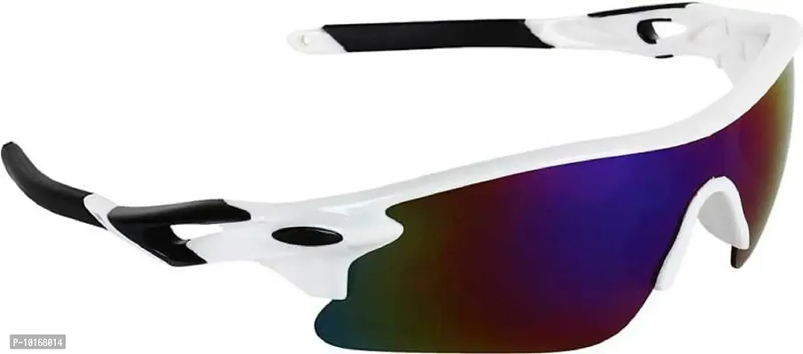 U V Protected Sports Sunglasses/Cricket Sunglasses/ Riding Sunglasses/Cycling Sunglasses (WHITE)