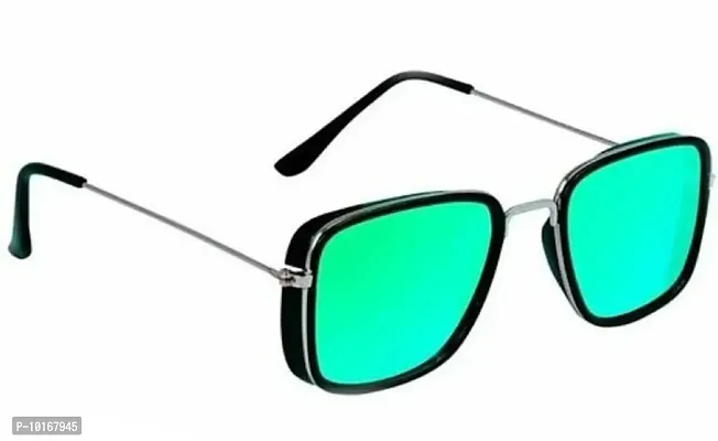 Sunglasses Combo , Men Alloy Frame Square Sunglasses ,U V Protected Combo Pack of 2 (GREEN & RED)-thumb5