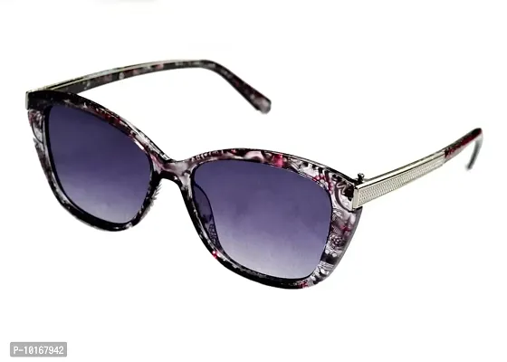 Full Rim Stylish & Trendy U V Protected , Cat eye Sunglasses For Women & Girls (Free Size) (Black)-thumb0