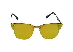 U V Protected Square Shape Sunglasses For Men & Boys (YELLOW)-thumb1