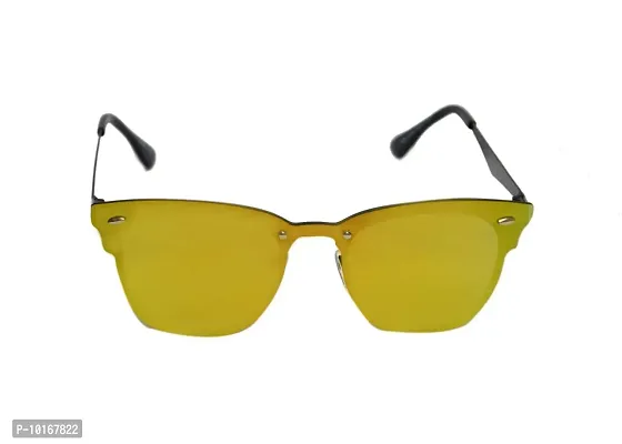 U V Protected Square Shape Sunglasses For Men & Boys (YELLOW)-thumb2