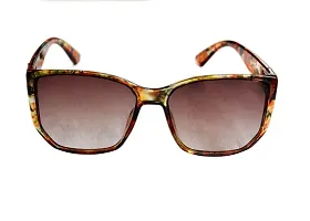 Full Rim Stylish & Trendy U V Protected , Rectangular Sunglasses For Women & Girls (Free Size) (Brown)-thumb1