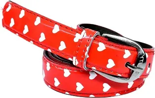 Women's,Ladies's,Girl's Belt For Jeans, Women's Printed Belt for Dresses,Size (26-32) (RED)-thumb2