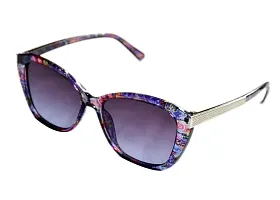 Full Rim Stylish & Trendy U V Protected , Cat eye Sunglasses For Women & Girls (Free Size) (Blue)-thumb2