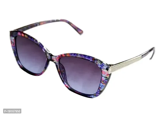 Full Rim Stylish & Trendy U V Protected , Cat eye Sunglasses For Women & Girls (Free Size) (Blue)-thumb3