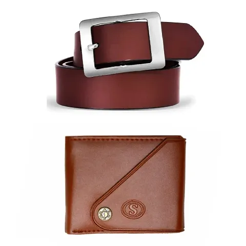 MEN Belt & Wallet Combo Set For Men , Gift Set For Men , Gift Hamper For Birthday or Other Occasion For Men