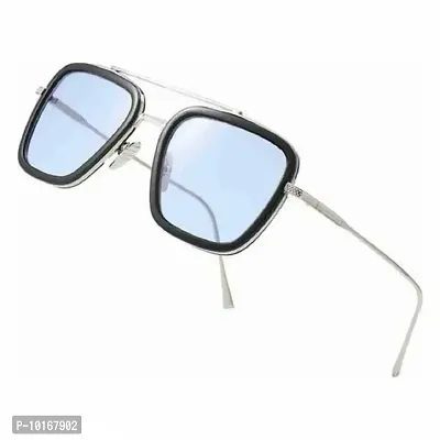 U V Protected Metal Frame Sunglasses For Men & Boys (BLUE)