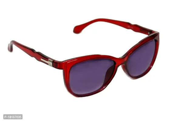 UZAK? U V Protected Cat Eye Sunglasses For Women & Girls (RED)-thumb0