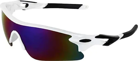 U V Protected Sports Sunglasses/Cricket Sunglasses/ Riding Sunglasses/Cycling Sunglasses (WHITE)-thumb3