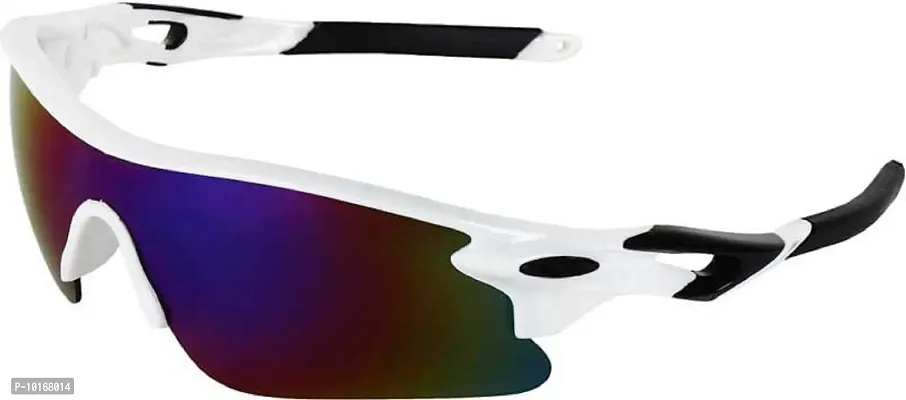 U V Protected Sports Sunglasses/Cricket Sunglasses/ Riding Sunglasses/Cycling Sunglasses (WHITE)-thumb4