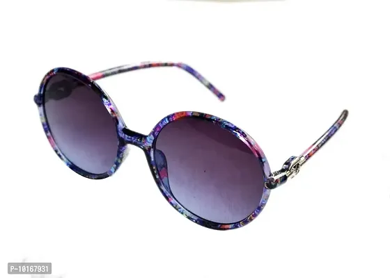 U V Protected Round Shape Sunglasses For Women & Girls (Free Size) (BLUE)