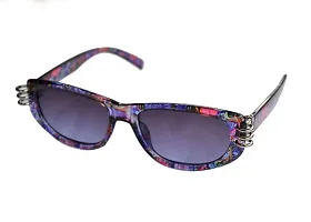 U V Protected Retro Square Party Wear Sunglasses For Women & Girls (Free Size) (Blue)-thumb2