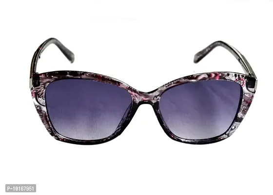 Full Rim Stylish & Trendy U V Protected , Rectangular Sunglasses For Women & Girls (Free Size) (Black)-thumb2