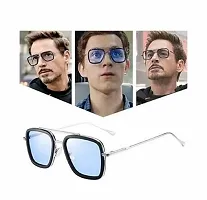 U V Protected Metal Frame Sunglasses For Men & Boys (BLUE)-thumb2